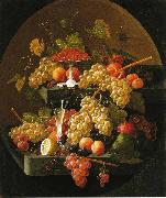 Severin Roesen Fruit and Wine Glass Spain oil painting artist